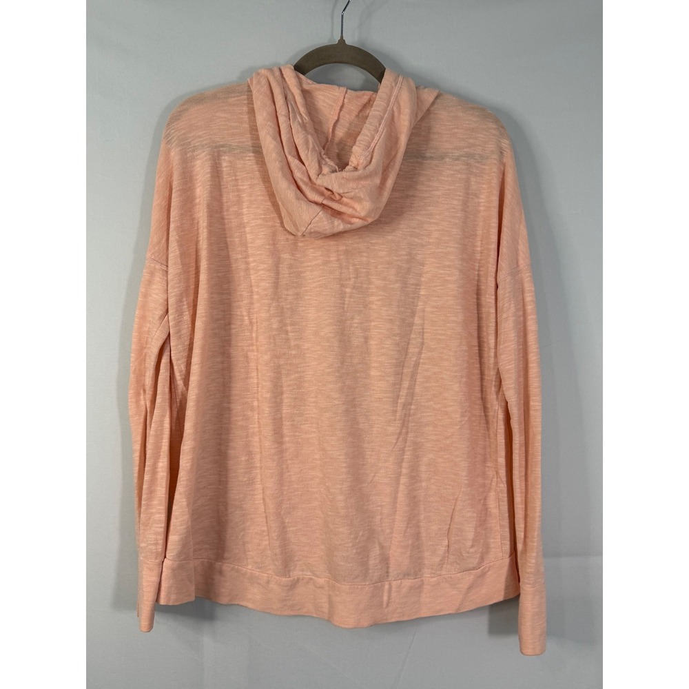 American Eagle‎ Favorite Tee Hoodie Womens Medium Peach Slub Knit Relaxed - Picture 4 of 7